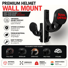 Premium Helmet Holder with Dual Hanger & Utility Hook