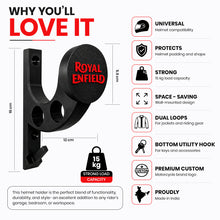 Premium Helmet Holder with Dual Hanger & Utility Hook
