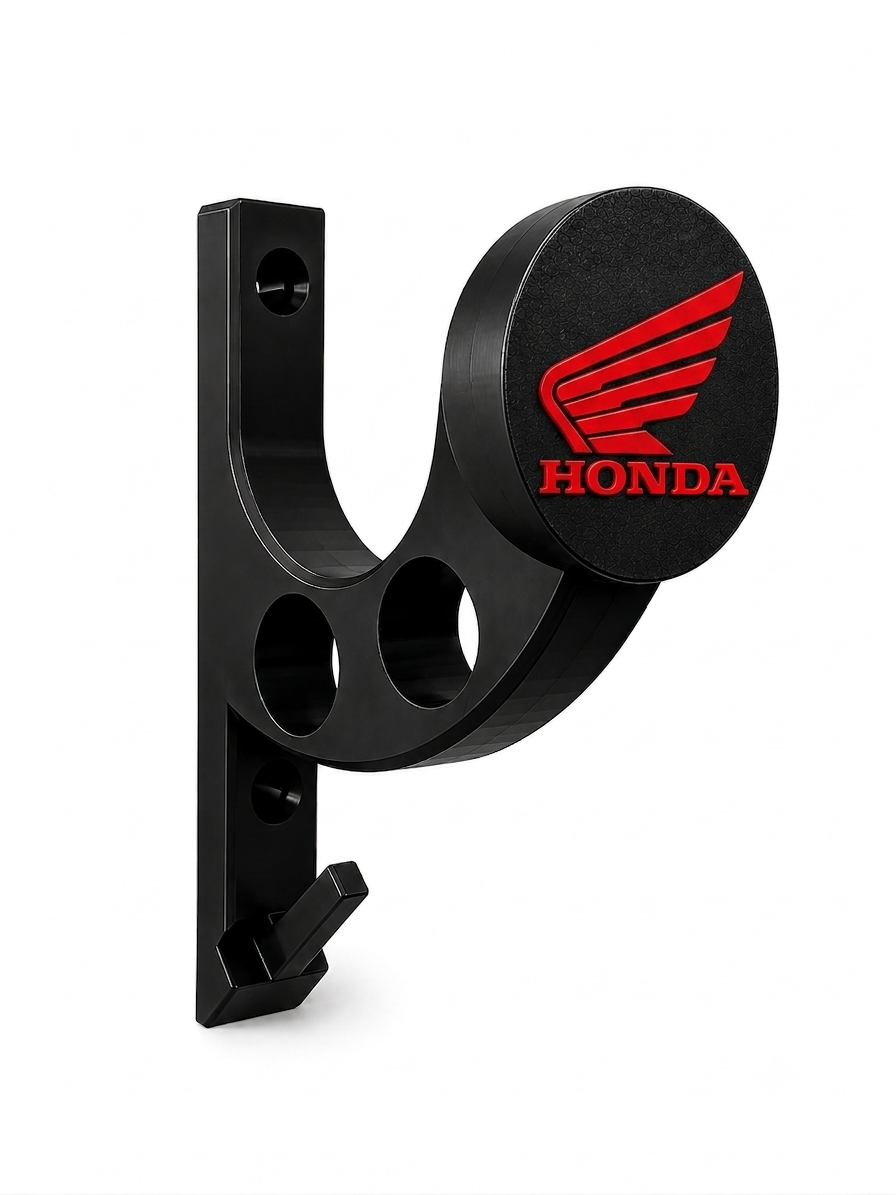 Premium Helmet Holder with Dual Hanger & Utility Hook